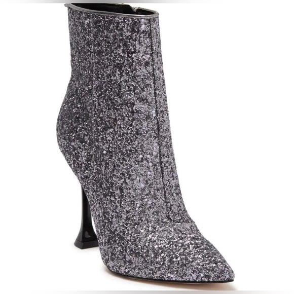 Marc Fisher Stolla shimmer sparkle bootie heels womens size 10M - Picture 2 of 10
